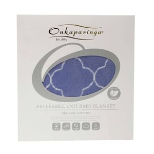 Onkaparinga Baby Clouds Organic Cotton Blanket - Blue