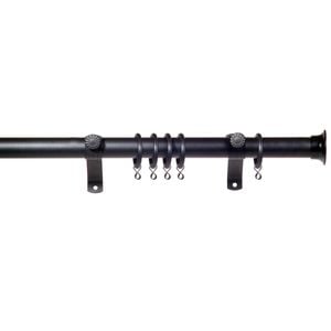 Windoware 25mm x 1m Wrought Iron Ring Rod with Rings and Bracket