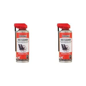 2PK Soudal Bike/Bicycle Disc Brake Cleaner/Degreaser Spray Can 400ml