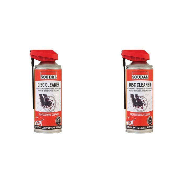 2PK Soudal Bike/Bicycle Disc Brake Cleaner/Degreaser Spray Can 400ml