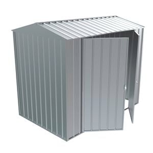 Build-a-Shed 1.5 x 2.3 x 2.3m Gable Double Hinged Side Door Shed - Zinc