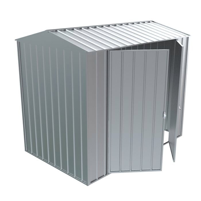 Build-a-Shed 1.5 x 2.3 x 2.3m Gable Double Hinged Side Door Shed - Zinc