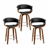 Artiss Bar Stools Set of 3 Kitchen Wooden Bar Stool Dining Chair Swivel 65cm