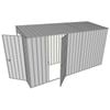Build-A-Shed 1.2 x 3.7 x 2.0m Tunnel Shed Tunnel Hinged Door with 1 Hinged Side Door - Zinc