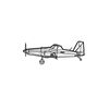 Ignite Laser Air Tractor 502A - Rugged Agricultural Workhorse Silhouette Metal Wall Art Coated Black 15.7 inch - 40 cm