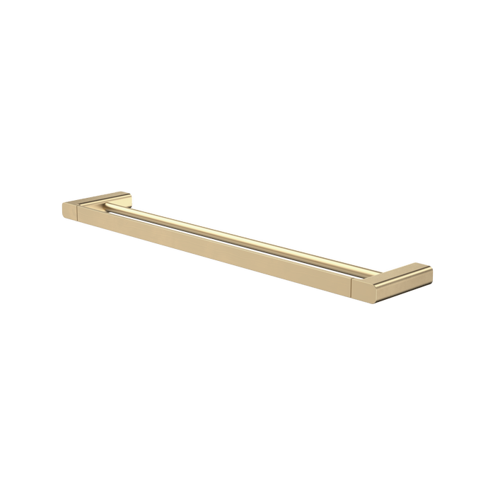 Caroma 630mm Brushed Brass Luna Double Towel Rail