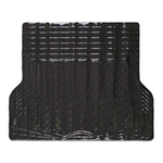 MyCar Aluminium Look Boot Mat Black Rubber