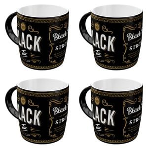 4x Nostalgic-art Ceramic Coffee Mug Retro Design Black Tea 330ml