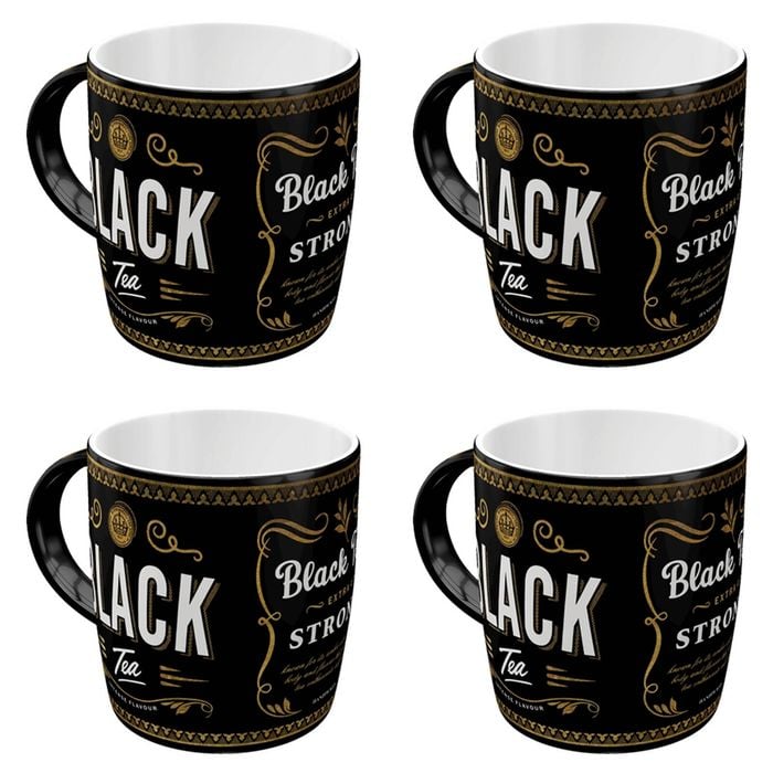 4x Nostalgic-art Ceramic Coffee Mug Retro Design Black Tea 330ml