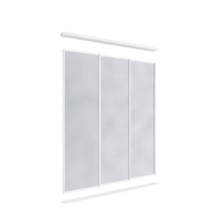 Lugna 2100 x 1800mm Mirror Wardrobe Triple Sliding Doors