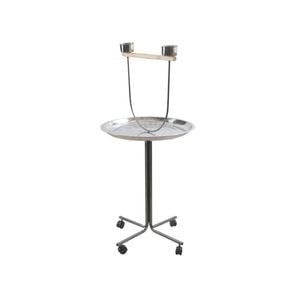 Petbro Parrot Perch Play Stand Bird Activity Rolling Wheel Rest Wrought Iron