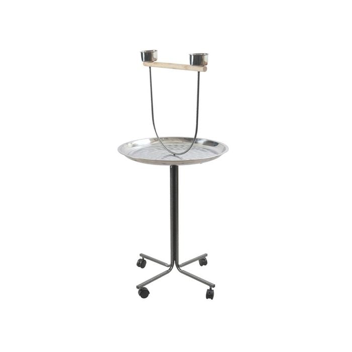 Petbro Parrot Perch Play Stand Bird Activity Rolling Wheel Rest Wrought Iron