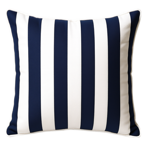Mojo 60cm Cabana Stripe Navy Cushion Cover with Pipe