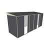 Build-a-Shed 1.5 x 4.5 x 2m Dual Single Sliding Side Door Skillion Shed - Grey