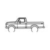 Ignite Laser Ford 1978 F100 Silhouette Metal Wall Art Coated Black 15.7inch/40cm
