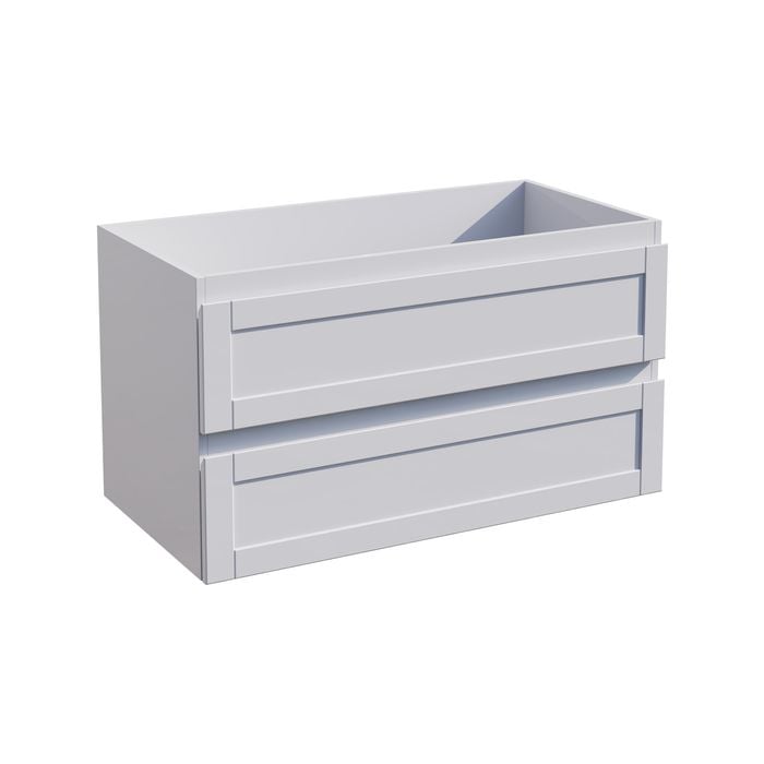 Stein 900 x 450 x 500mm White Select Shaker Wall Hung Vanity - Cabinet Only