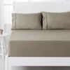 Hotel Living 250TC Polyester Cotton Fitted Sheet Set Single Latte