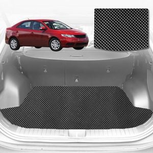 6D Diamond Car Boot Mat for Kia Cerato (TD)2009-2013-Sedan-Cargo Mat-Black-Outback GT
