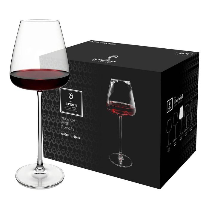 Argon Tableware Dulwich Crystal Red Wine Glasses - 600ml - Pack of 24