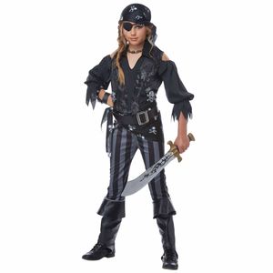 Rebel Pirate Buccaneer Caribbean Swashbuckler Story Book Week Girls Costume L