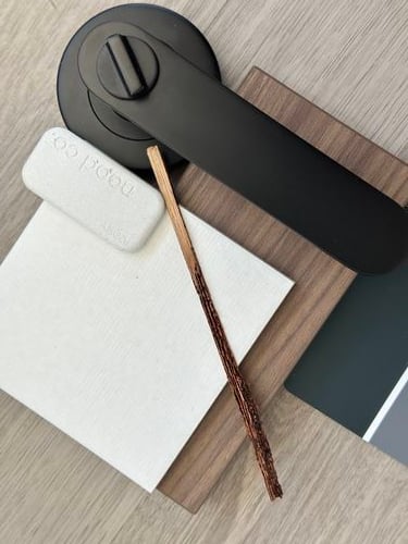 Moodboard featuring the Black Metz Lever style