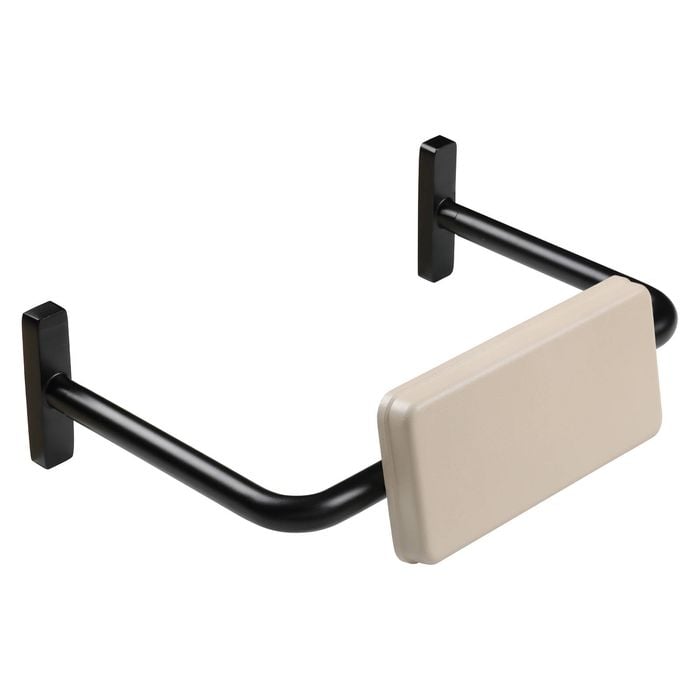 Metlam Australia Designer Black Straight Rail with Padded Backrest