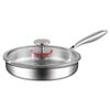 24cm Stainless Steel Frying Pan with lip