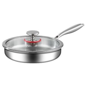 24cm Stainless Steel Frying Pan with lip