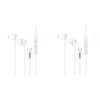 2PK Laser USB-C Silicone Tip Earphones 1.2m w/ Microphone - White