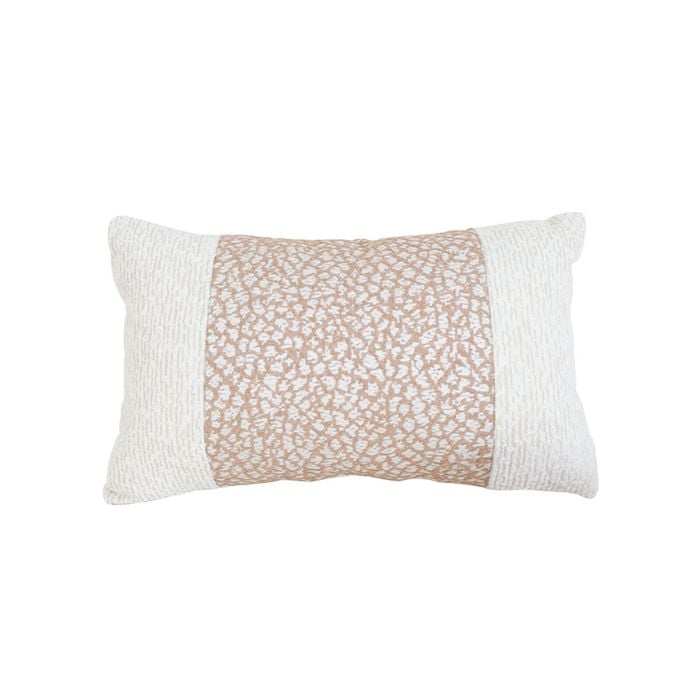 SOGA 35cm Modern Beige Color Block Textured Decorative Throw Pillow