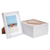 Nicola Spring 8" x 10" White 3D Box Photo Frames - 5" x 7" Mount - Pack of 5