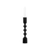 Ssh Collection Ripple 25cm Single Candle Stand - Black