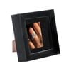 Nicola Spring 4 x 4 3D Shadow Box Photo Frame - Craft Display Picture Frame with 2 x 2 Mount - Glass Aperture - Black