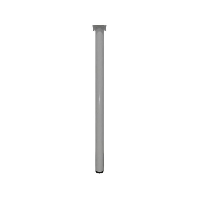 Adoored 40 x 710mm White Round Adjustable Metal Furniture Leg