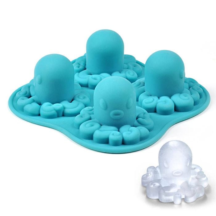 Catzon Octopus Ice Cube Trays Reusable Creative Ice Molds Funny Gifts