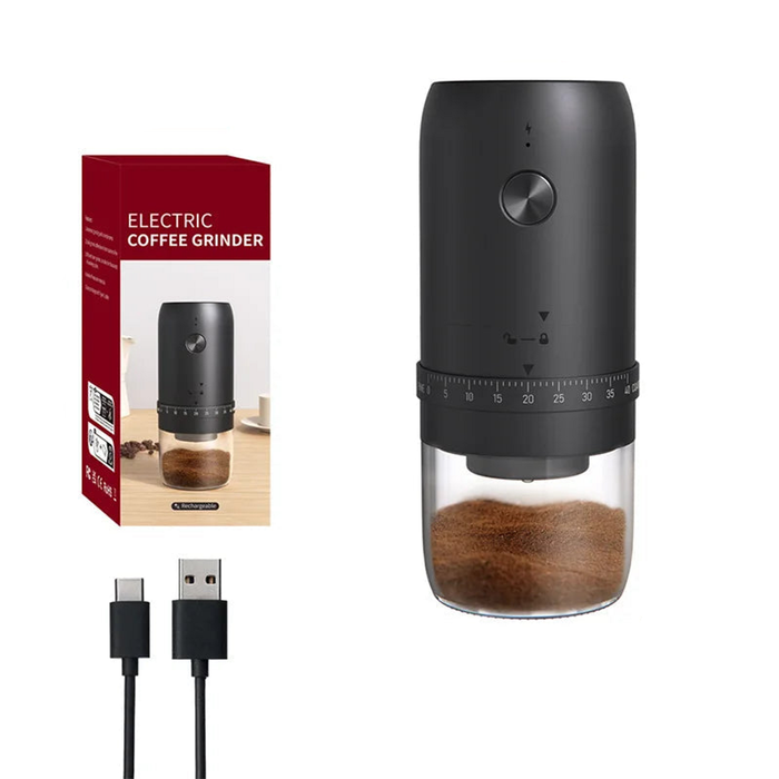 NNEOBA 1800mAh Electric Coffee Grinder 40 Level Adjustable Burr Grinder Black