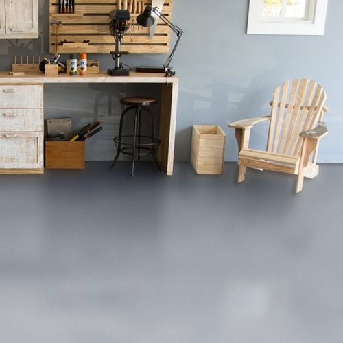 Only one
  coat required by this self-priming acrylic paint – Concrete & Garage
  Floor Paint.