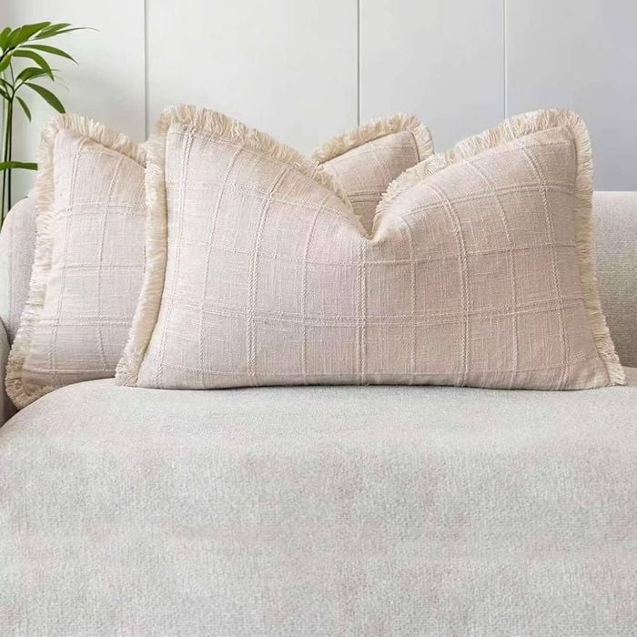 Gioia Casa 2-Pack Linen Look Cushion Covers 30cm x 50cm - Beige