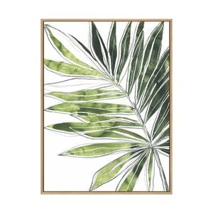 Artey | Expressive Palm IV - Framed Canvas - Natural Frame - 120 x 160cm