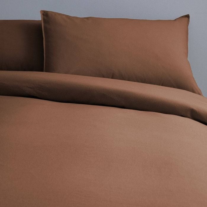 Canningvale Double Cozi Cotton Quilt Cover Set - Nutmeg