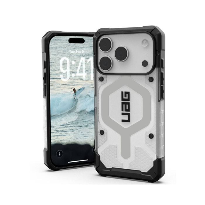 Uag Pathfinder Clear Magsafe Case For Iphone 17 Pro Ice Silver