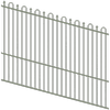 ProtectorAl 1201 - 2400 x 1800mm Pale Eucalypt Raked Up to 15º Loop And Spear Top Pool Fence Panel