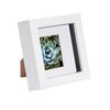 Nicola Spring 4 X 4 3d Shadow Box Photo Frame - Craft Display Picture Frame With 2 X 2 Mount - Glass Aperture - White
