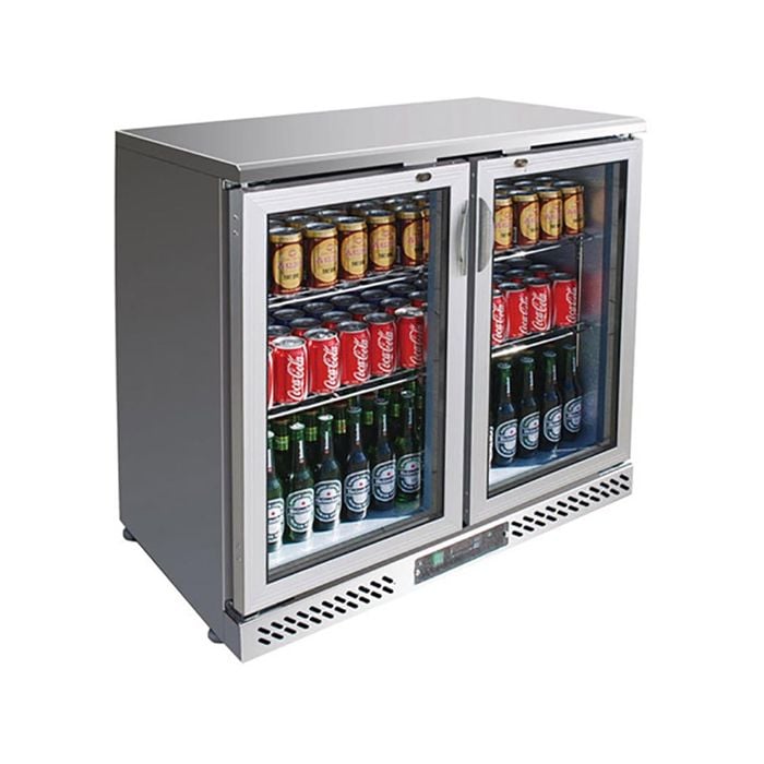 Thermaster Under Bench Two Door Bar Cooler Stainless Steel - 202L SC248SG
