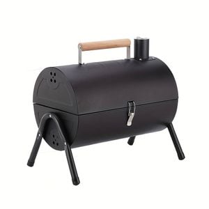 Charcoal Grill Barrel Portable Stainless Steel Bbq