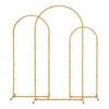 Wedding Arch Backdrop Stand Set of 3 Gold Metal Wedding Arched Frame