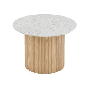 Modern Furniture BLANCHE Side Table 60cm - Terrazzo Stone