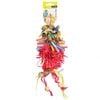 Raffia Pom Pom With Wooden Beads And Sisal Ropes 28cm Bird Toy (Avi One)