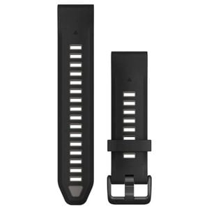 Garmin Quickfit 20 Silicone Band - Black/pebble Grey
