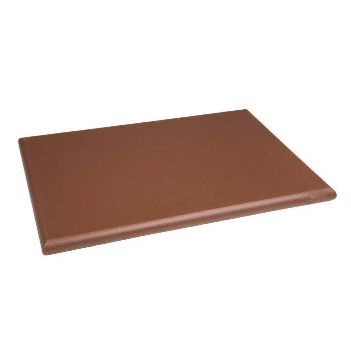 Hygiplas Chopping Board Extra Thick High Density Brown 450x300x25mm Commercial Kitchen Food Prep Vegetable Cutting Board